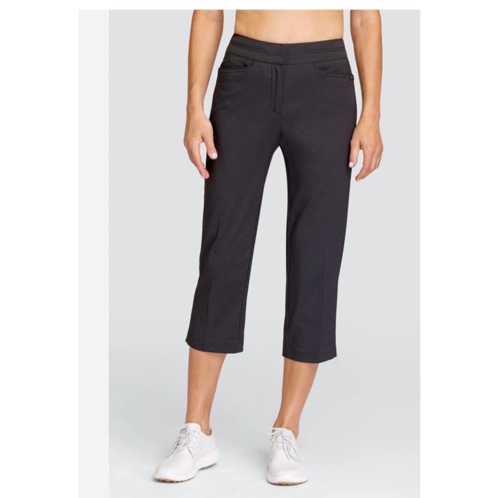 Tail Tech Golf Wear Performance Black Classic Golf Capri Pants Womens Size 8